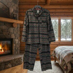 RENE ROFE* COLOR: BLACK, RED & WHITE* PAJAMA SET* SOFT & LUXURIOUS* SIZE: XL